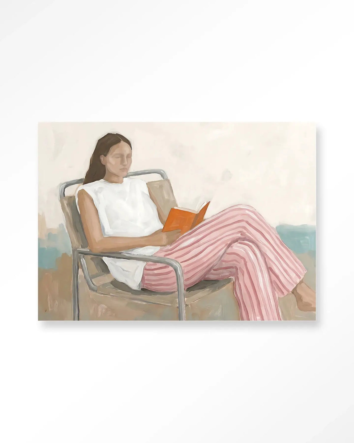 Reading In Silence - Moderne Wanddecoratie | Artprint, Glass Art & Wandkleed by Urban Cotton