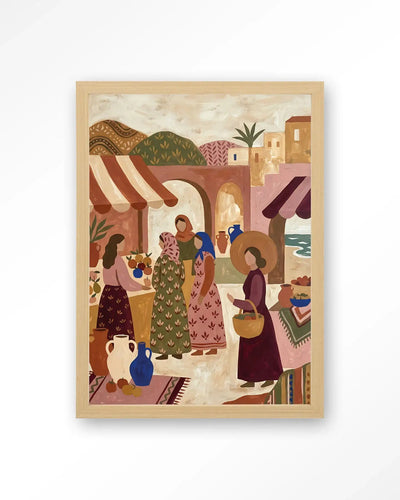 The Market - Moderne Wanddecoratie | Artprint, Glass Art & Wandkleed by Urban Cotton