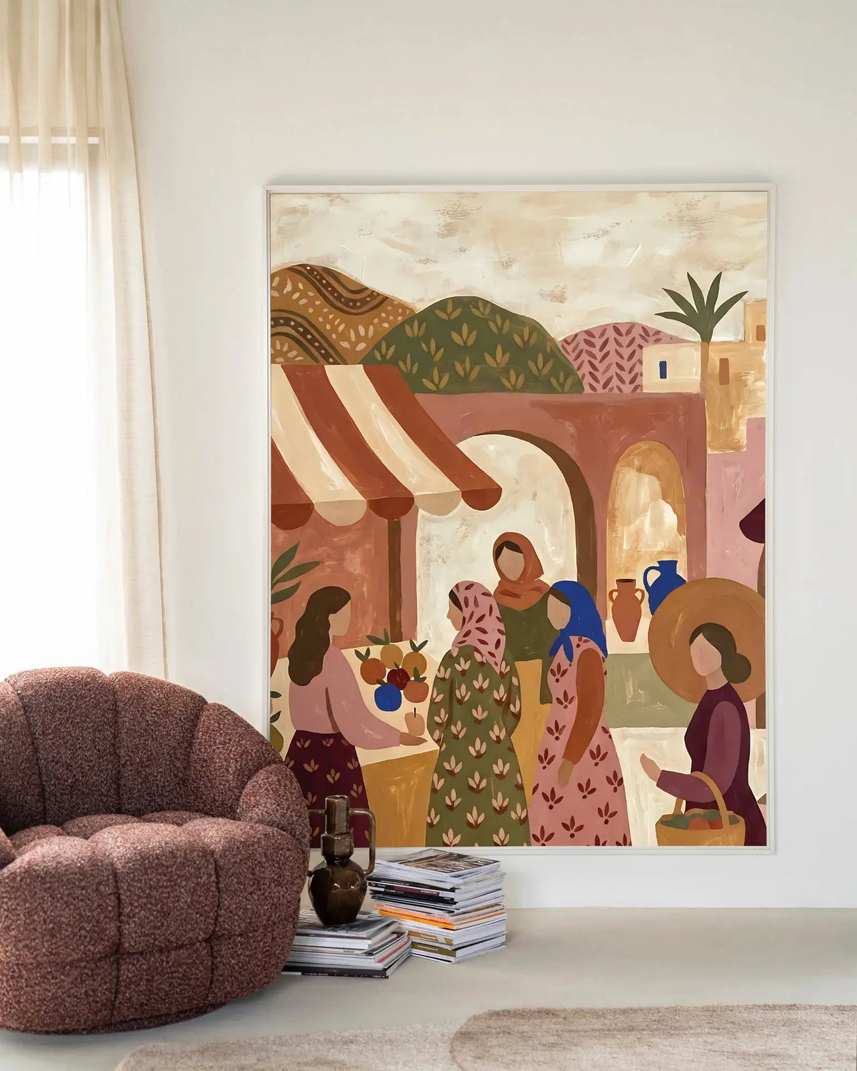 The Market - Moderne Wanddecoratie | Artprint, Glass Art & Wandkleed by Urban Cotton