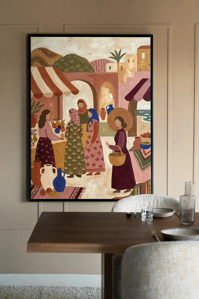 The Market - Moderne Wanddecoratie | Artprint, Glass Art & Wandkleed by Urban Cotton