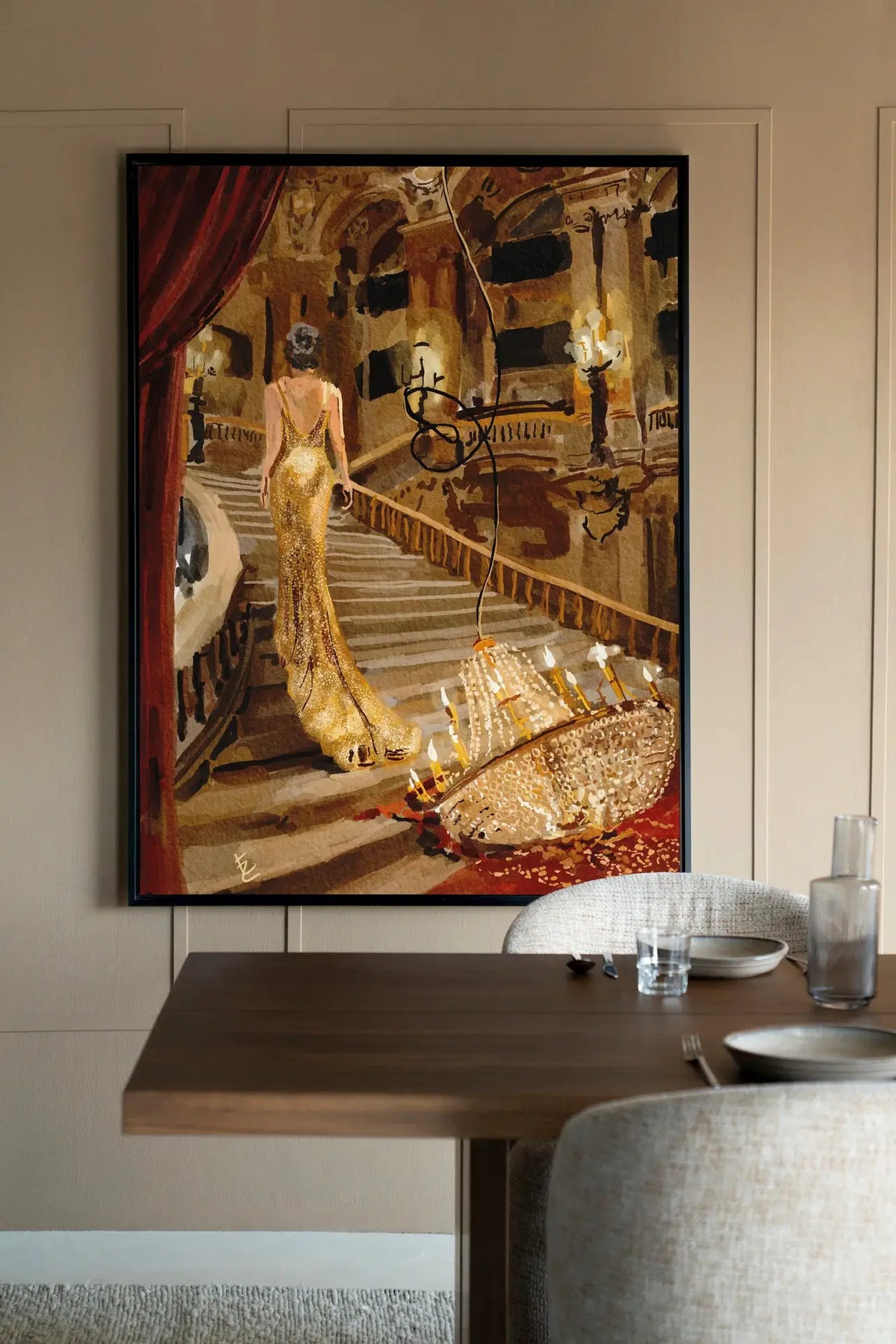 Drama In The Opera - Moderne Wanddecoratie | Artprint, Glass Art & Wandkleed by Urban Cotton