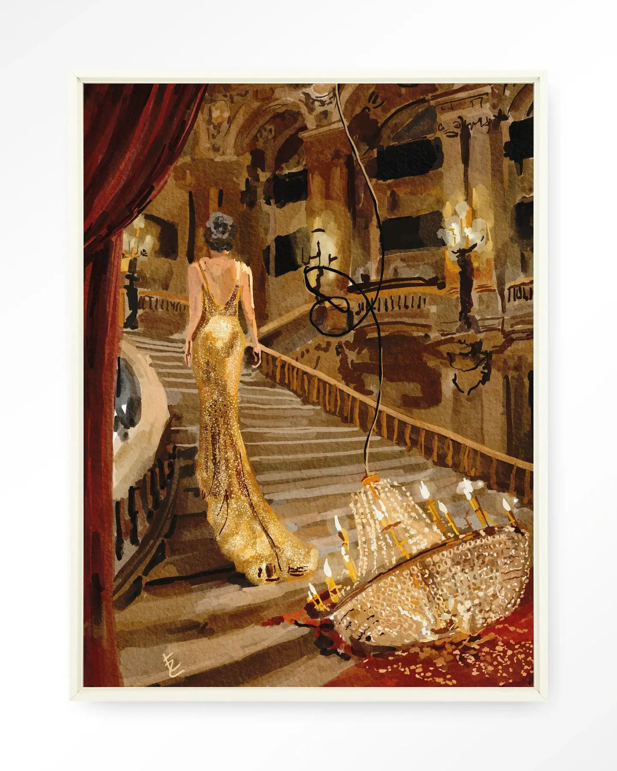 Drama In The Opera - Moderne Wanddecoratie | Artprint, Glass Art & Wandkleed by Urban Cotton
