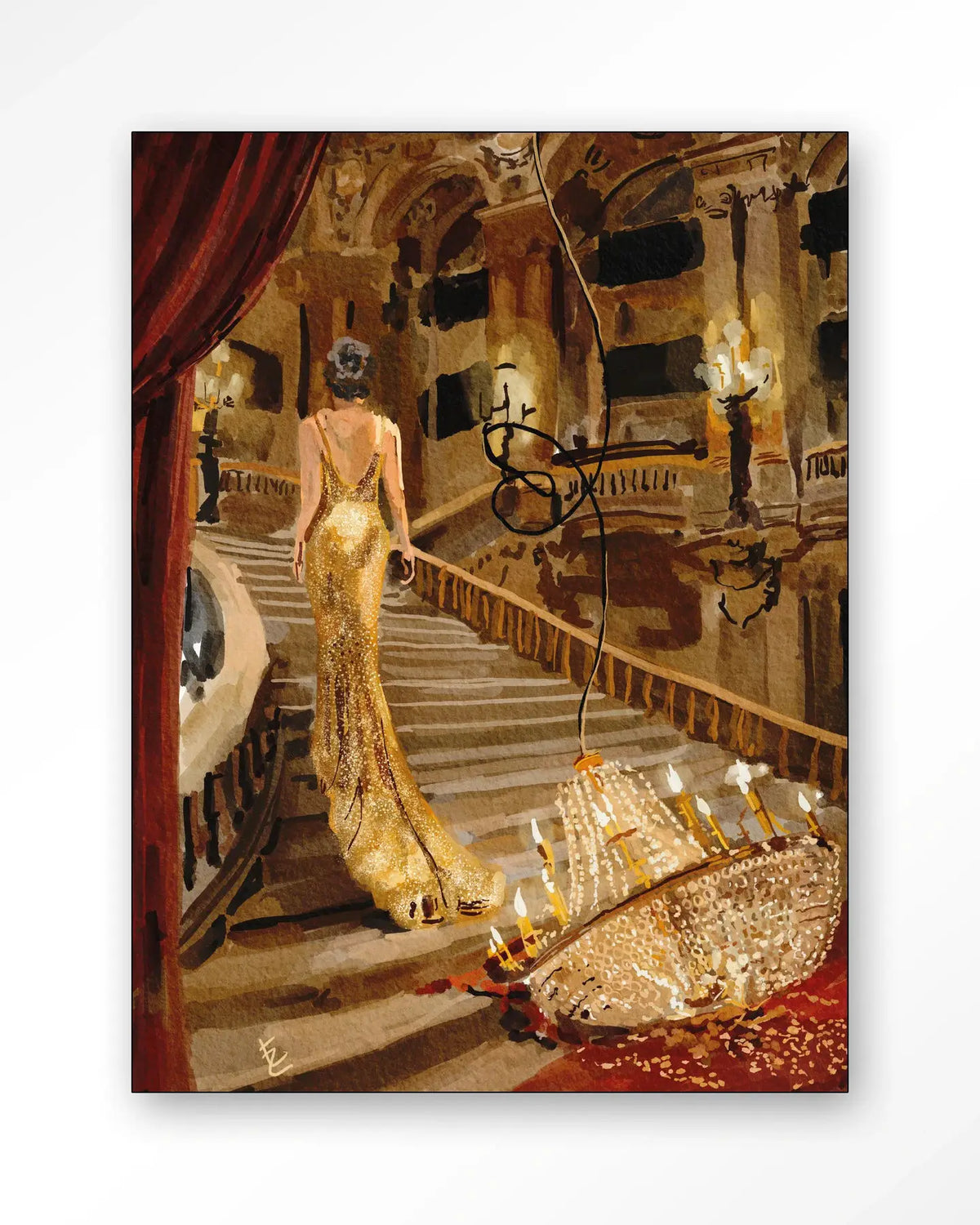 Drama In The Opera - Moderne Wanddecoratie | Artprint, Glass Art & Wandkleed by Urban Cotton