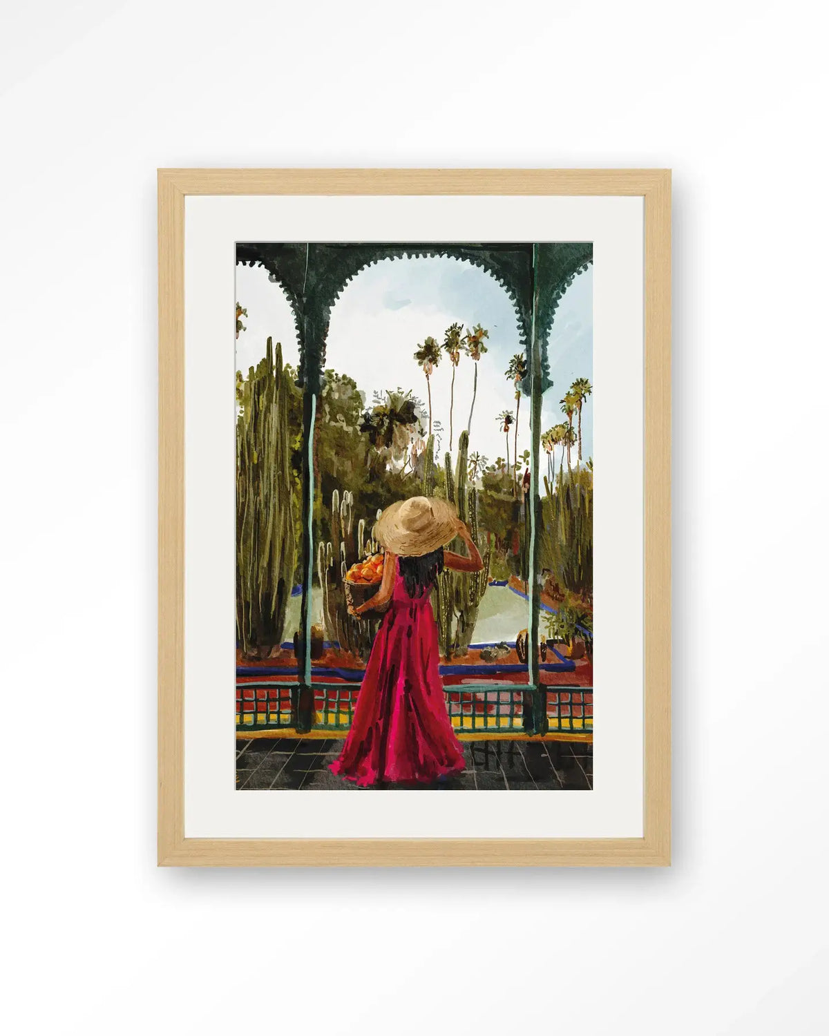 Lady With Oranges - Moderne Wanddecoratie | Artprint, Glass Art & Wandkleed by Urban Cotton