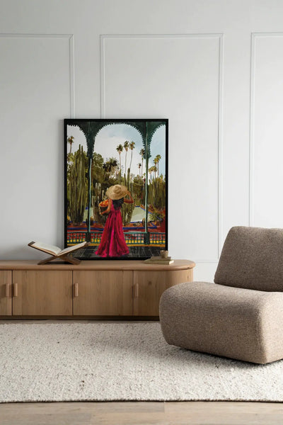 Lady With Oranges - Moderne Wanddecoratie | Artprint, Glass Art & Wandkleed by Urban Cotton