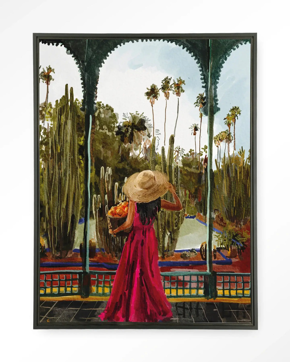 Lady With Oranges - Moderne Wanddecoratie | Artprint, Glass Art & Wandkleed by Urban Cotton