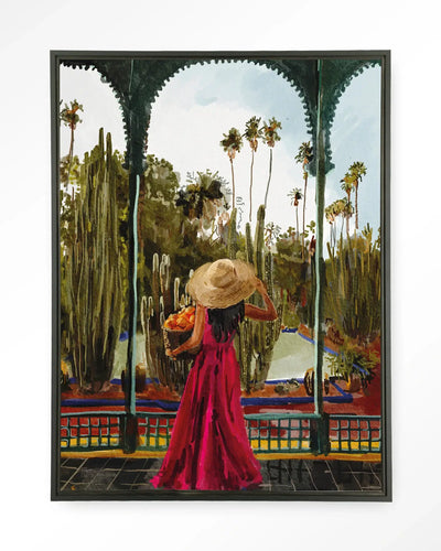 Lady With Oranges - Moderne Wanddecoratie | Artprint, Glass Art & Wandkleed by Urban Cotton