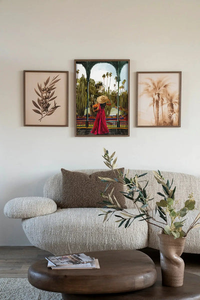 Lady With Oranges - Moderne Wanddecoratie | Artprint, Glass Art & Wandkleed by Urban Cotton