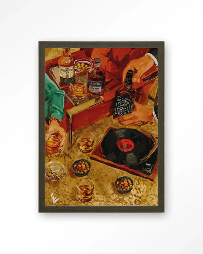 Whiskey Tasting - Moderne Wanddecoratie | Artprint, Glass Art & Wandkleed by Urban Cotton