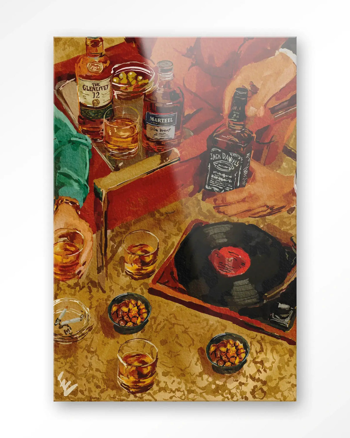 Whiskey Tasting - Moderne Wanddecoratie | Artprint, Glass Art & Wandkleed by Urban Cotton
