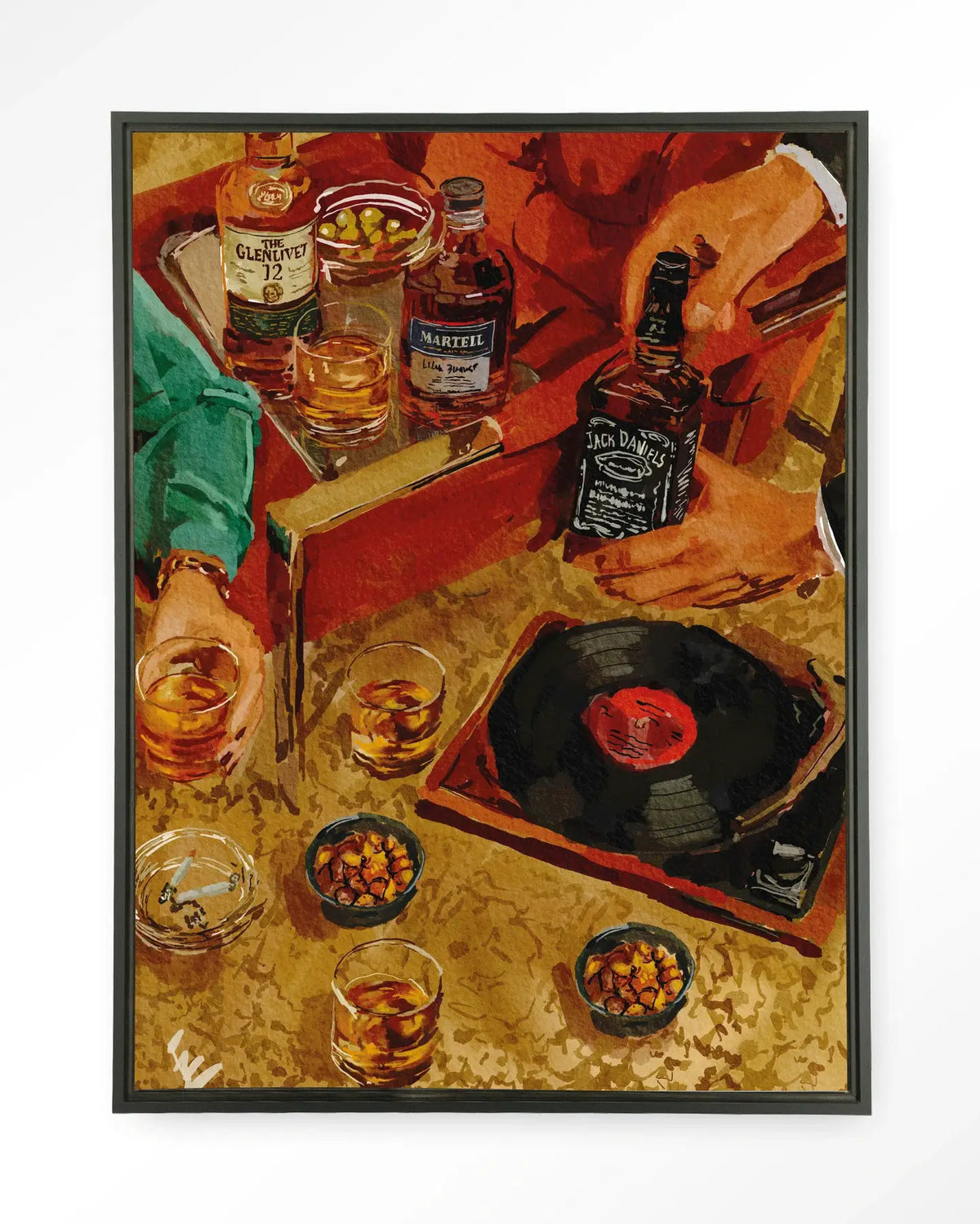Whiskey Tasting - Moderne Wanddecoratie | Artprint, Glass Art & Wandkleed by Urban Cotton