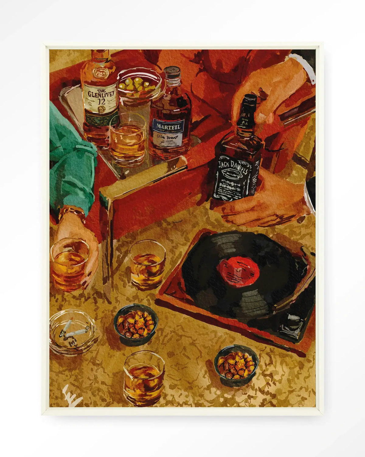 Whiskey Tasting - Moderne Wanddecoratie | Artprint, Glass Art & Wandkleed by Urban Cotton