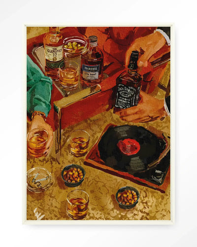 Whiskey Tasting - Moderne Wanddecoratie | Artprint, Glass Art & Wandkleed by Urban Cotton