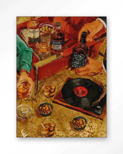 Whiskey Tasting - Moderne Wanddecoratie | Artprint, Glass Art & Wandkleed by Urban Cotton