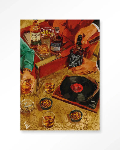 Whiskey Tasting - Moderne Wanddecoratie | Artprint, Glass Art & Wandkleed by Urban Cotton