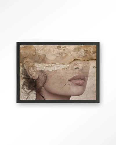 Face Behind The Wall - Moderne Wanddecoratie | Artprint, Glass Art & Wandkleed by Urban Cotton