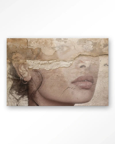 Face Behind The Wall - Moderne Wanddecoratie | Artprint, Glass Art & Wandkleed by Urban Cotton