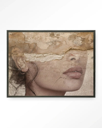 Face Behind The Wall - Moderne Wanddecoratie | Artprint, Glass Art & Wandkleed by Urban Cotton