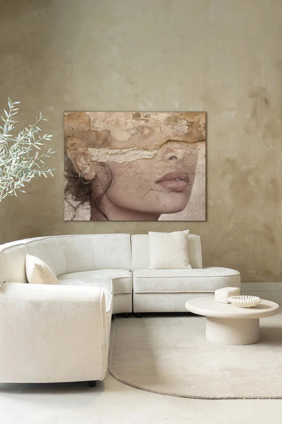 Face Behind The Wall - Moderne Wanddecoratie | Artprint, Glass Art & Wandkleed by Urban Cotton