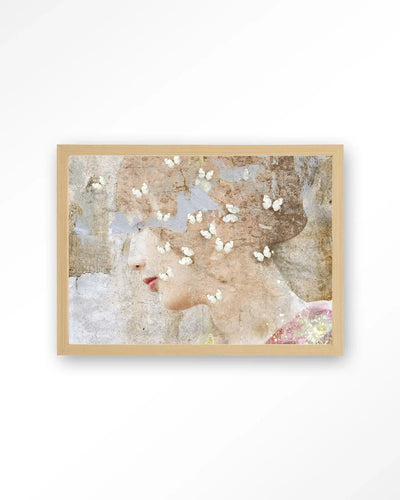 White Butterflies - Moderne Wanddecoratie | Artprint, Glass Art & Wandkleed by Urban Cotton