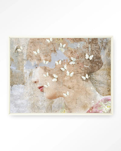 White Butterflies - Moderne Wanddecoratie | Artprint, Glass Art & Wandkleed by Urban Cotton