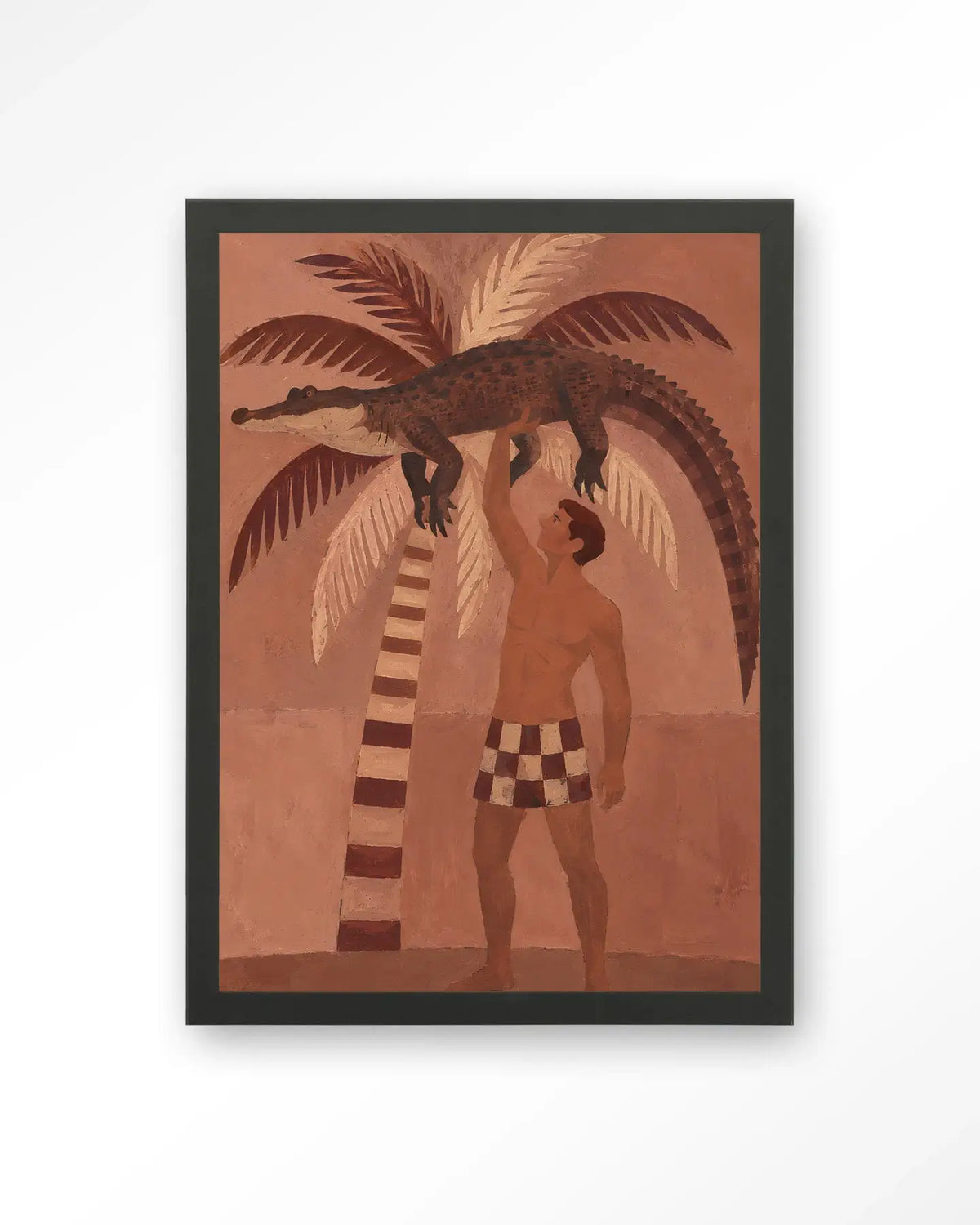 Crocodile Weight - Moderne Wanddecoratie | Artprint, Glass Art & Wandkleed by Urban Cotton