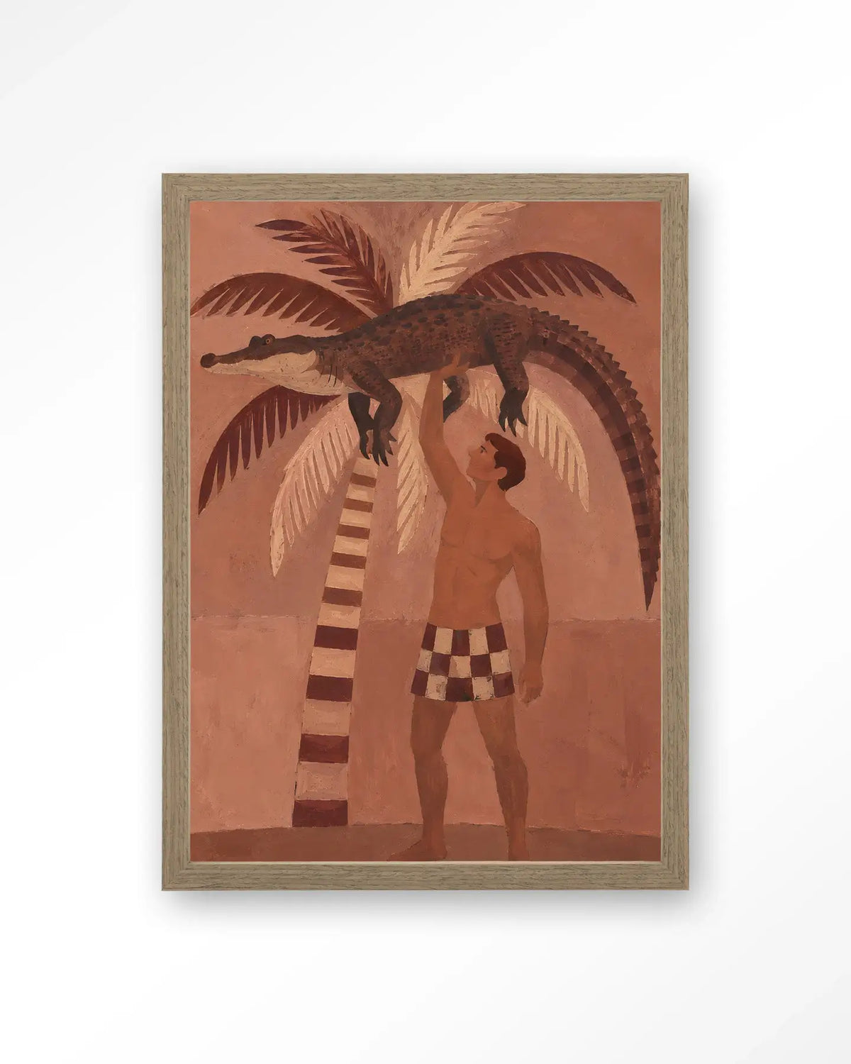 Crocodile Weight - Moderne Wanddecoratie | Artprint, Glass Art & Wandkleed by Urban Cotton