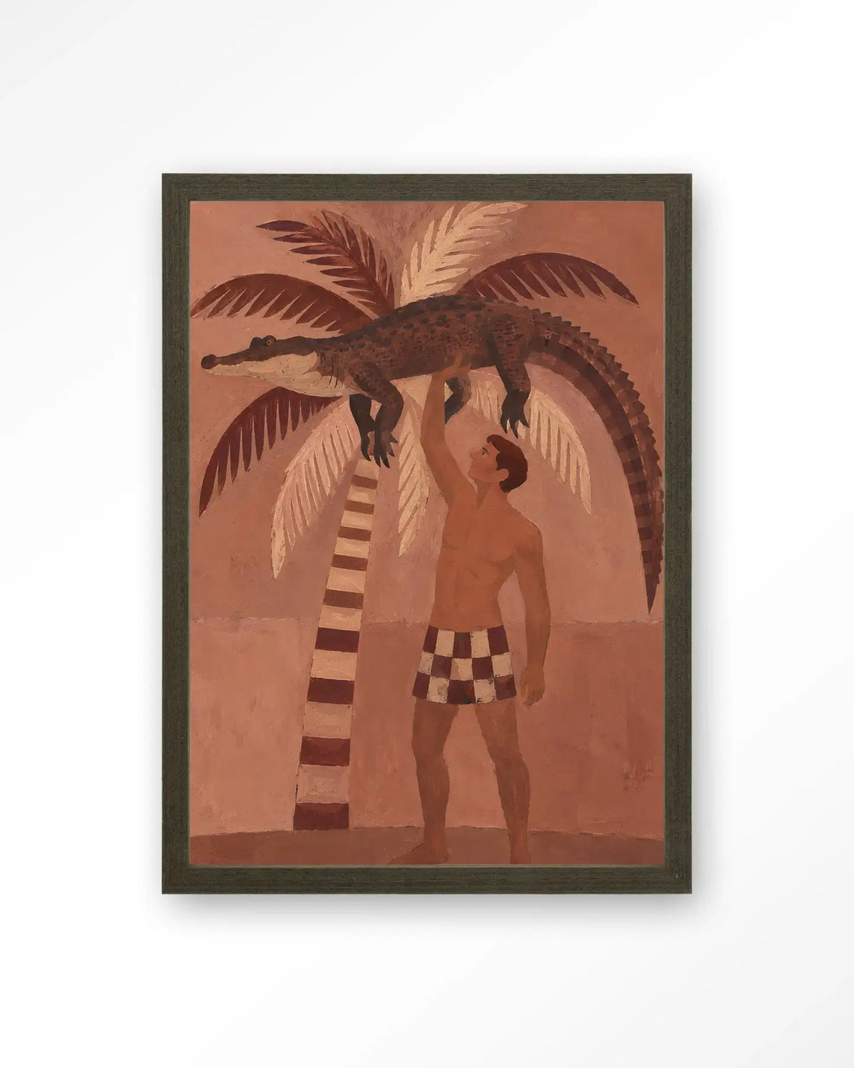 Crocodile Weight - Moderne Wanddecoratie | Artprint, Glass Art & Wandkleed by Urban Cotton