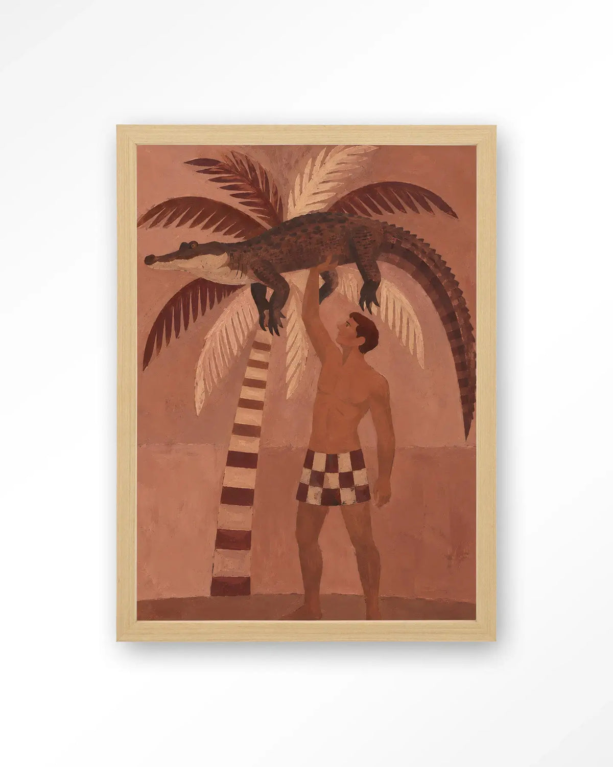 Crocodile Weight - Moderne Wanddecoratie | Artprint, Glass Art & Wandkleed by Urban Cotton