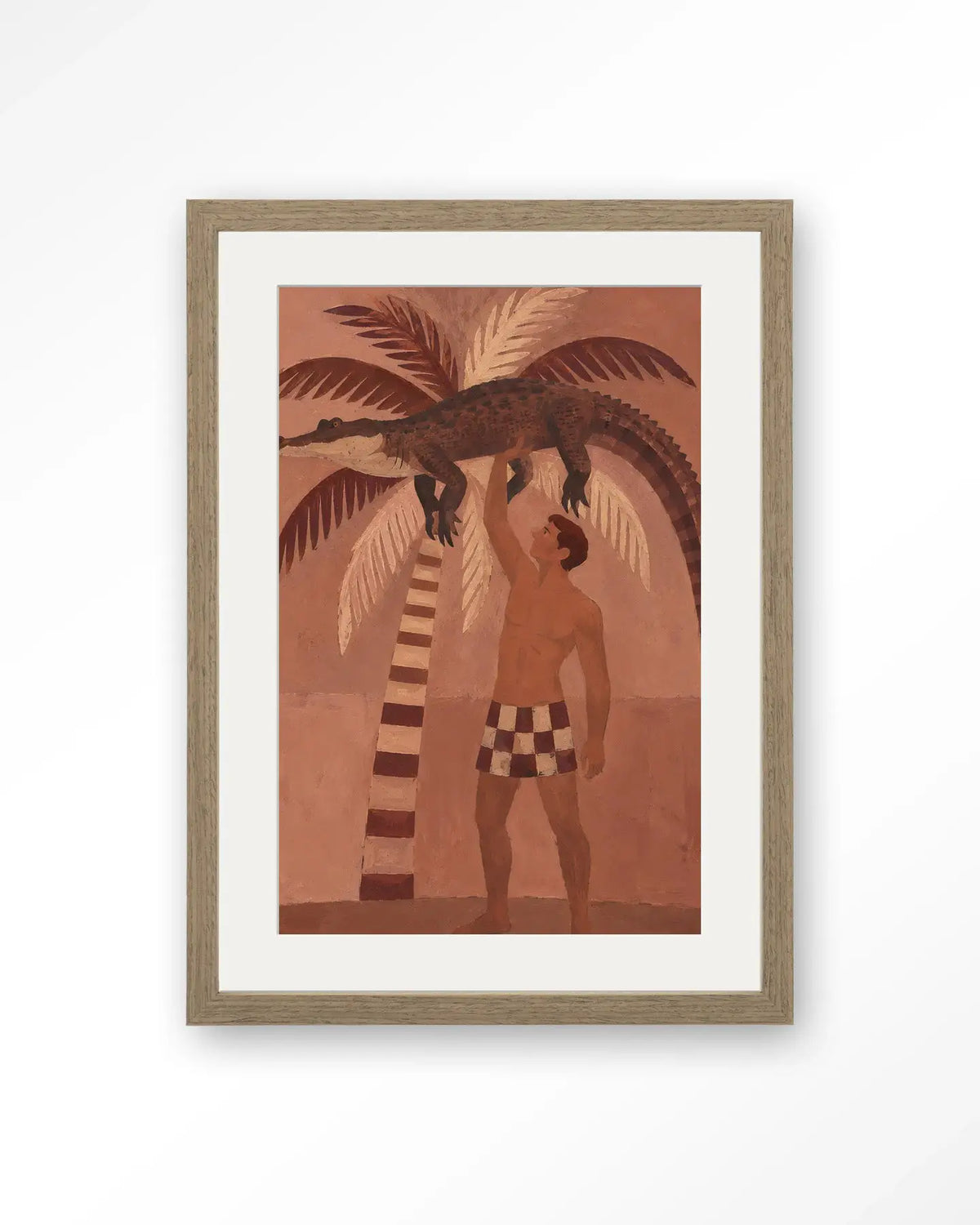 Crocodile Weight - Moderne Wanddecoratie | Artprint, Glass Art & Wandkleed by Urban Cotton