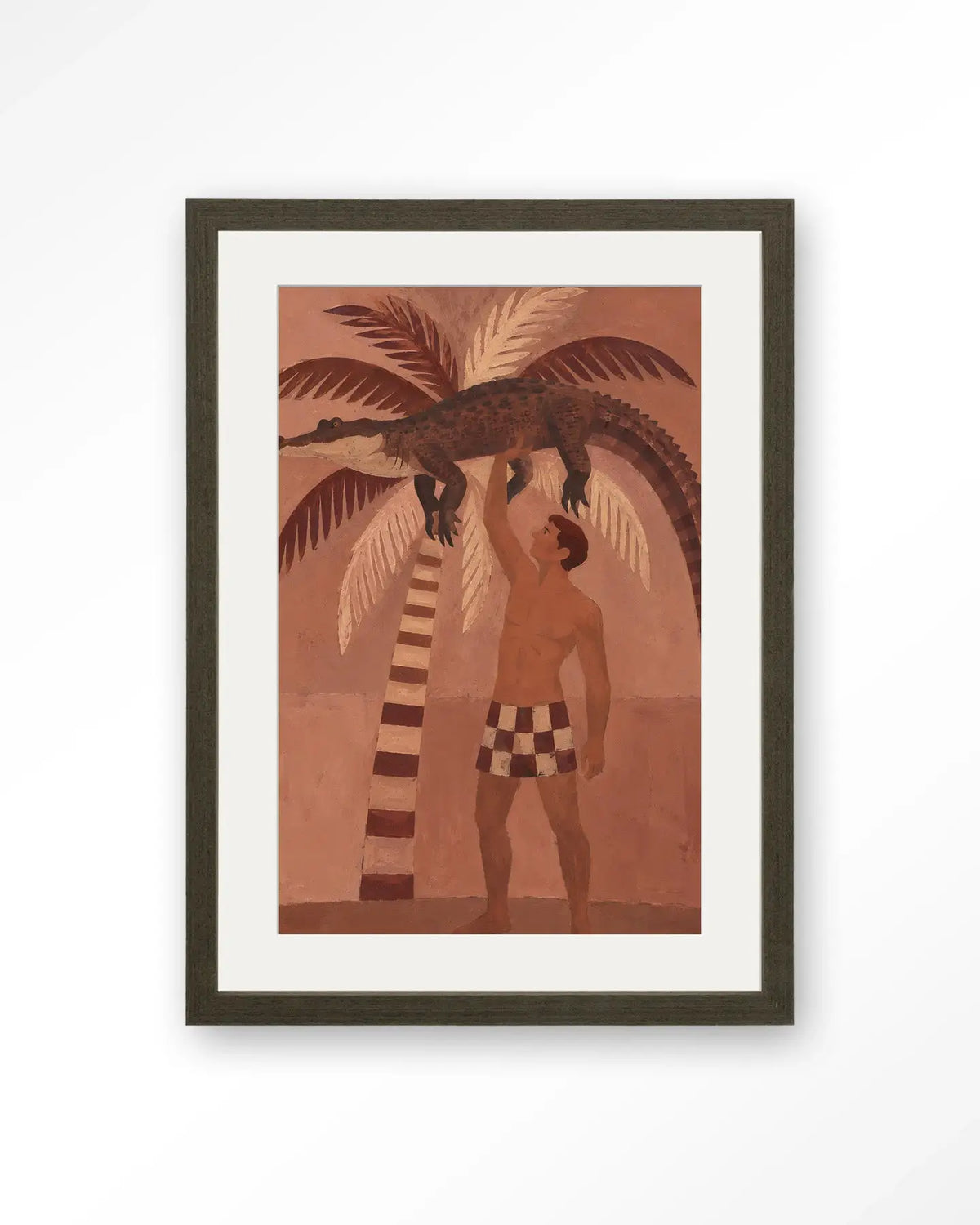 Crocodile Weight - Moderne Wanddecoratie | Artprint, Glass Art & Wandkleed by Urban Cotton