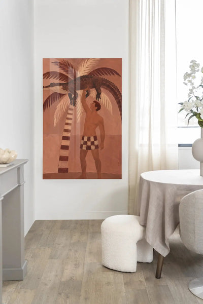 Crocodile Weight - Moderne Wanddecoratie | Artprint, Glass Art & Wandkleed by Urban Cotton