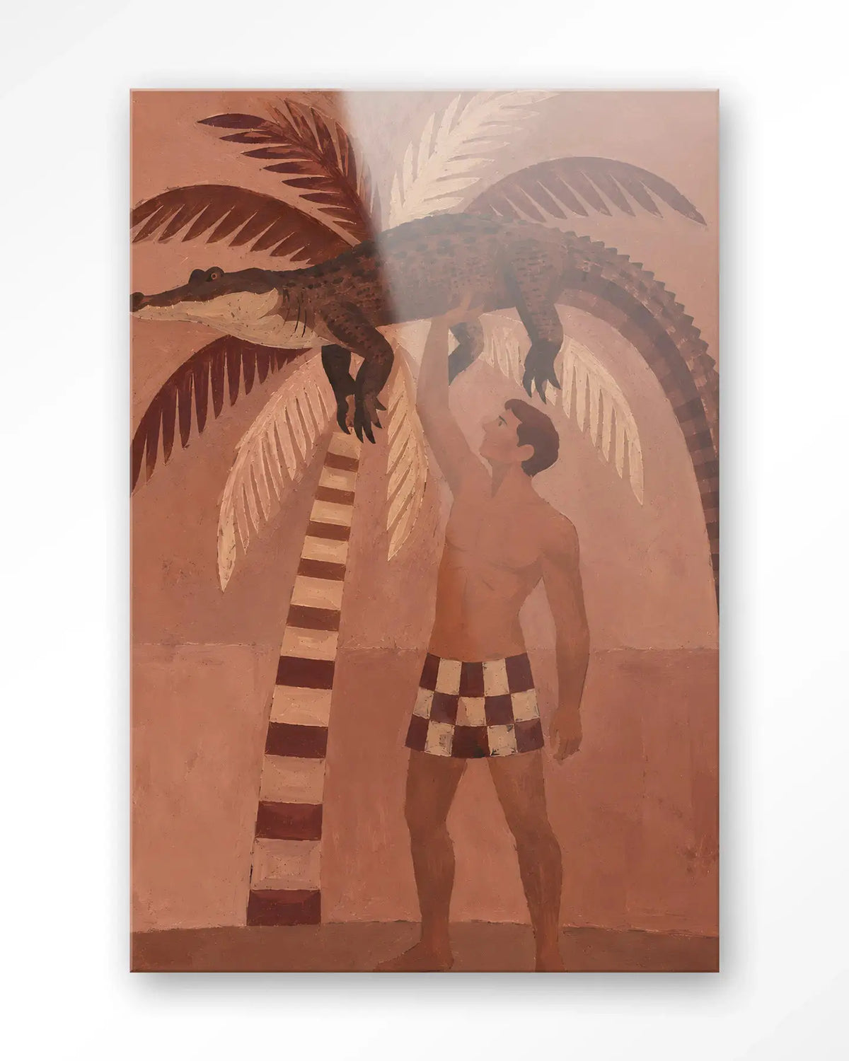 Crocodile Weight - Moderne Wanddecoratie | Artprint, Glass Art & Wandkleed by Urban Cotton
