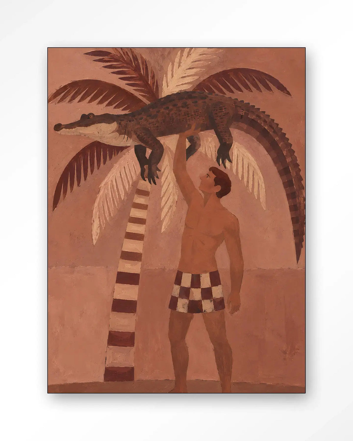 Crocodile Weight - Moderne Wanddecoratie | Artprint, Glass Art & Wandkleed by Urban Cotton