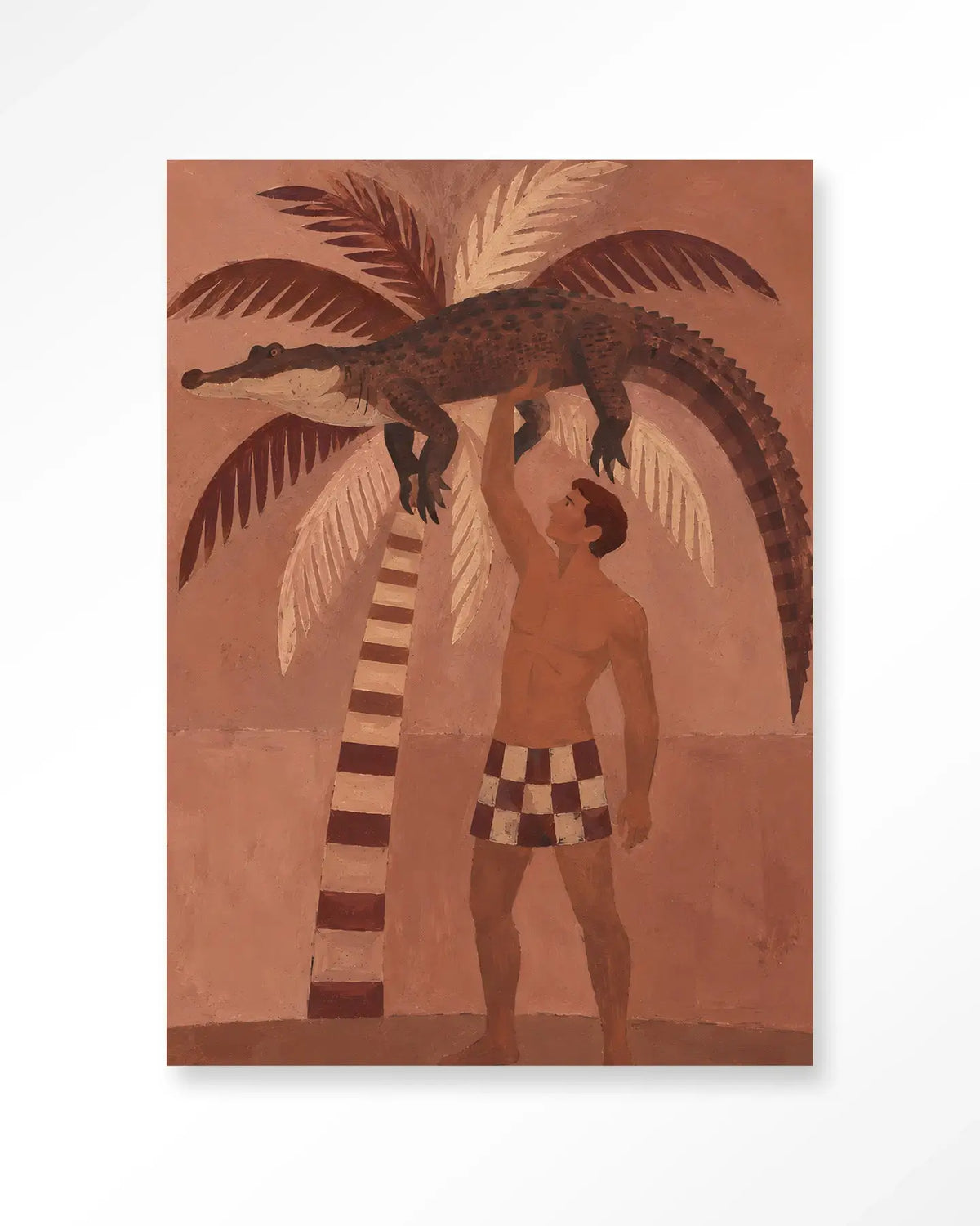 Crocodile Weight - Moderne Wanddecoratie | Artprint, Glass Art & Wandkleed by Urban Cotton