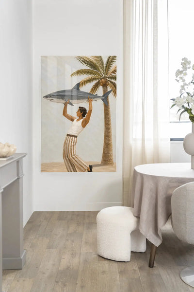Baby Shark - Moderne Wanddecoratie | Artprint, Glass Art & Wandkleed by Urban Cotton