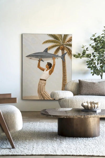 Baby Shark - Moderne Wanddecoratie | Artprint, Glass Art & Wandkleed by Urban Cotton