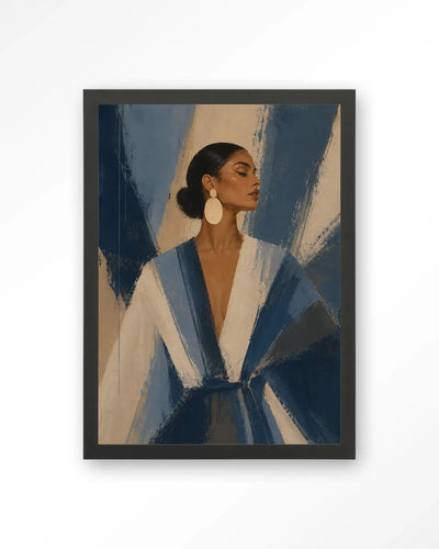 Blue Stripe - Moderne Wanddecoratie | Artprint, Glass Art & Wandkleed by Urban Cotton
