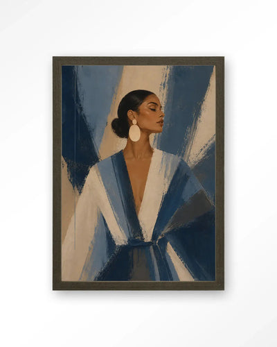Blue Stripe - Moderne Wanddecoratie | Artprint, Glass Art & Wandkleed by Urban Cotton