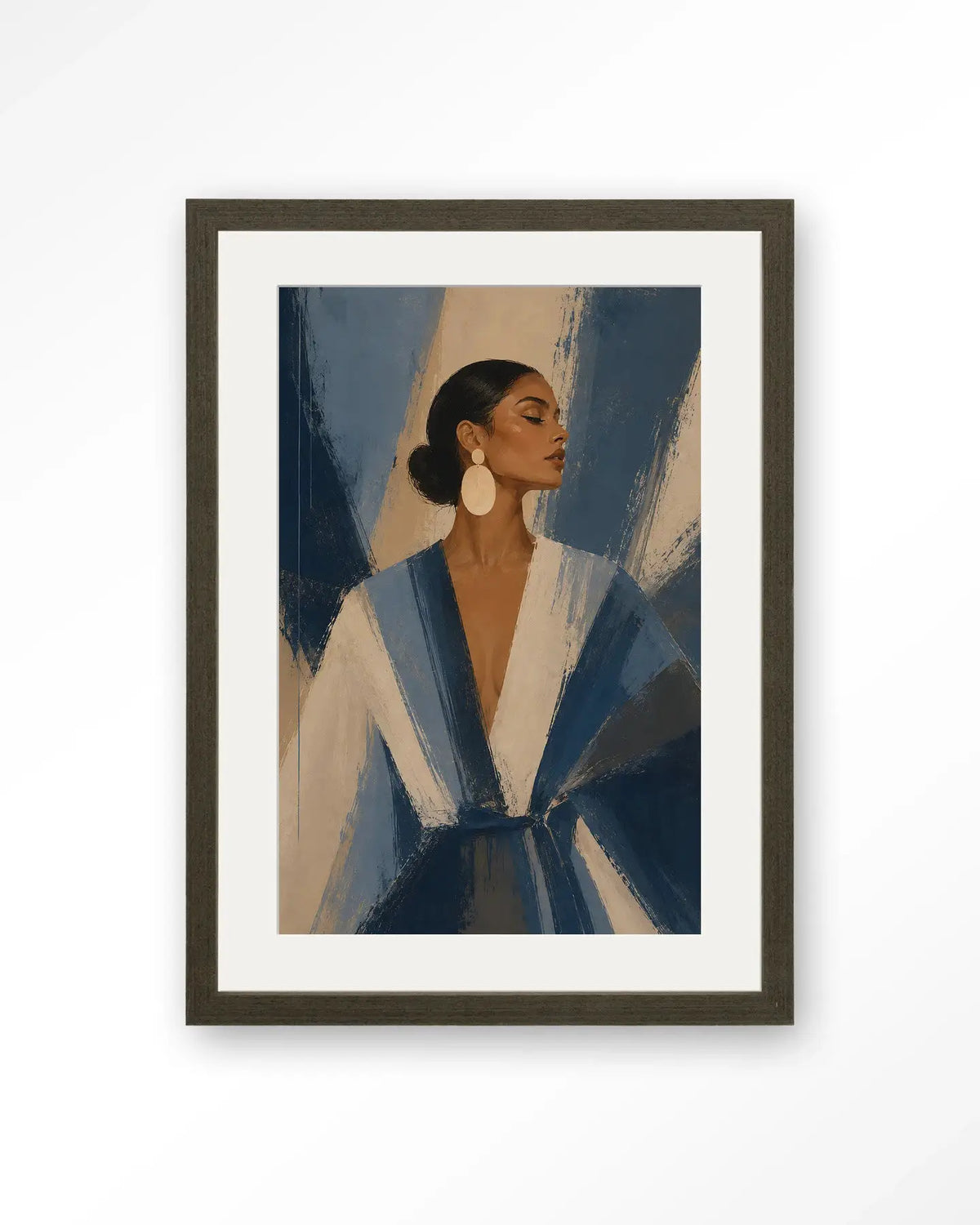 Blue Stripe - Moderne Wanddecoratie | Artprint, Glass Art & Wandkleed by Urban Cotton