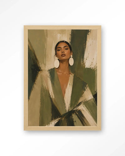 Green Stripe - Moderne Wanddecoratie | Artprint, Glass Art & Wandkleed by Urban Cotton