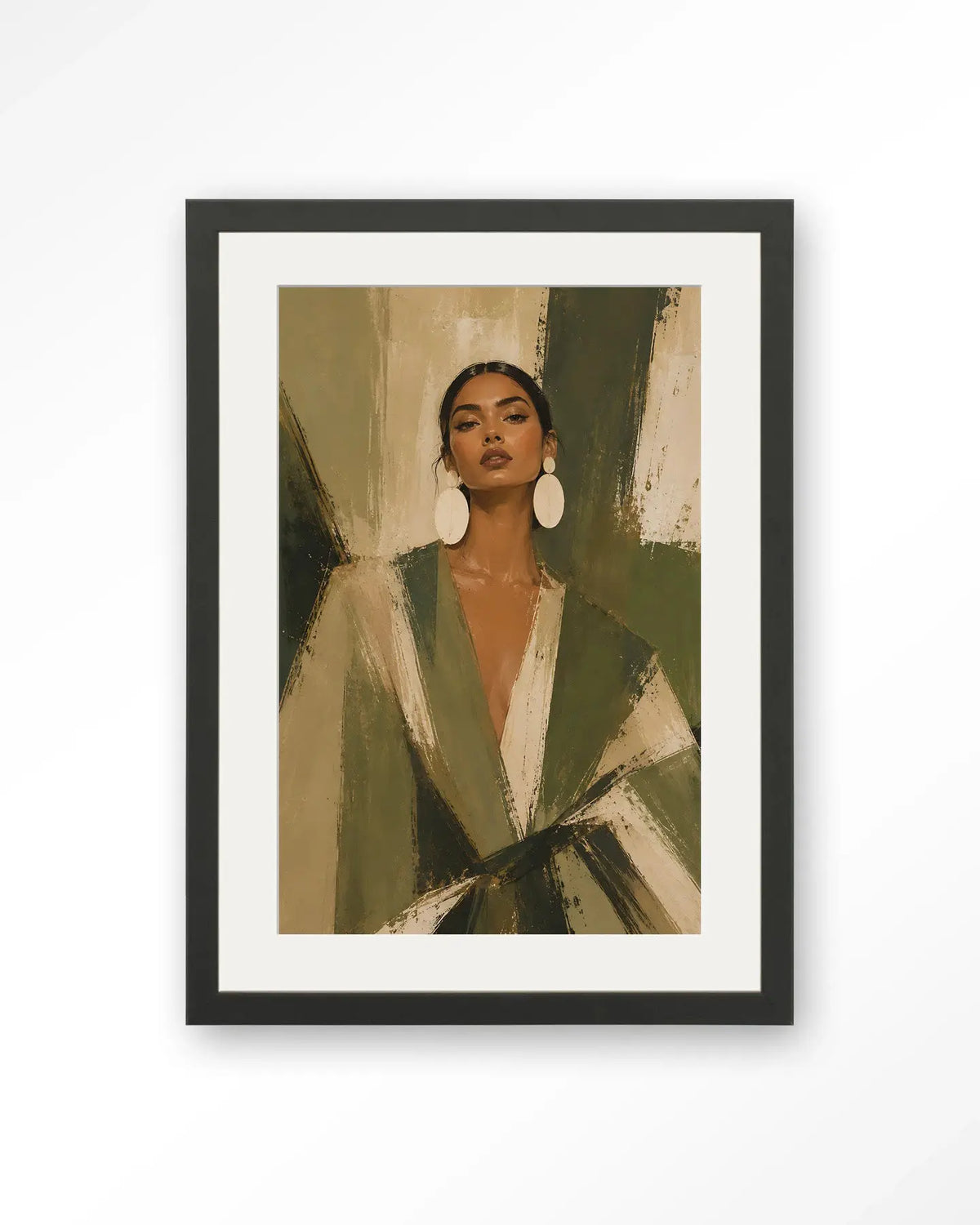 Green Stripe - Moderne Wanddecoratie | Artprint, Glass Art & Wandkleed by Urban Cotton