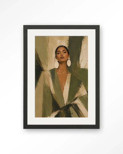 Green Stripe - Moderne Wanddecoratie | Artprint, Glass Art & Wandkleed by Urban Cotton