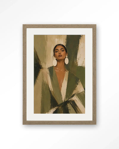 Green Stripe - Moderne Wanddecoratie | Artprint, Glass Art & Wandkleed by Urban Cotton