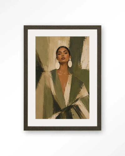 Green Stripe - Moderne Wanddecoratie | Artprint, Glass Art & Wandkleed by Urban Cotton