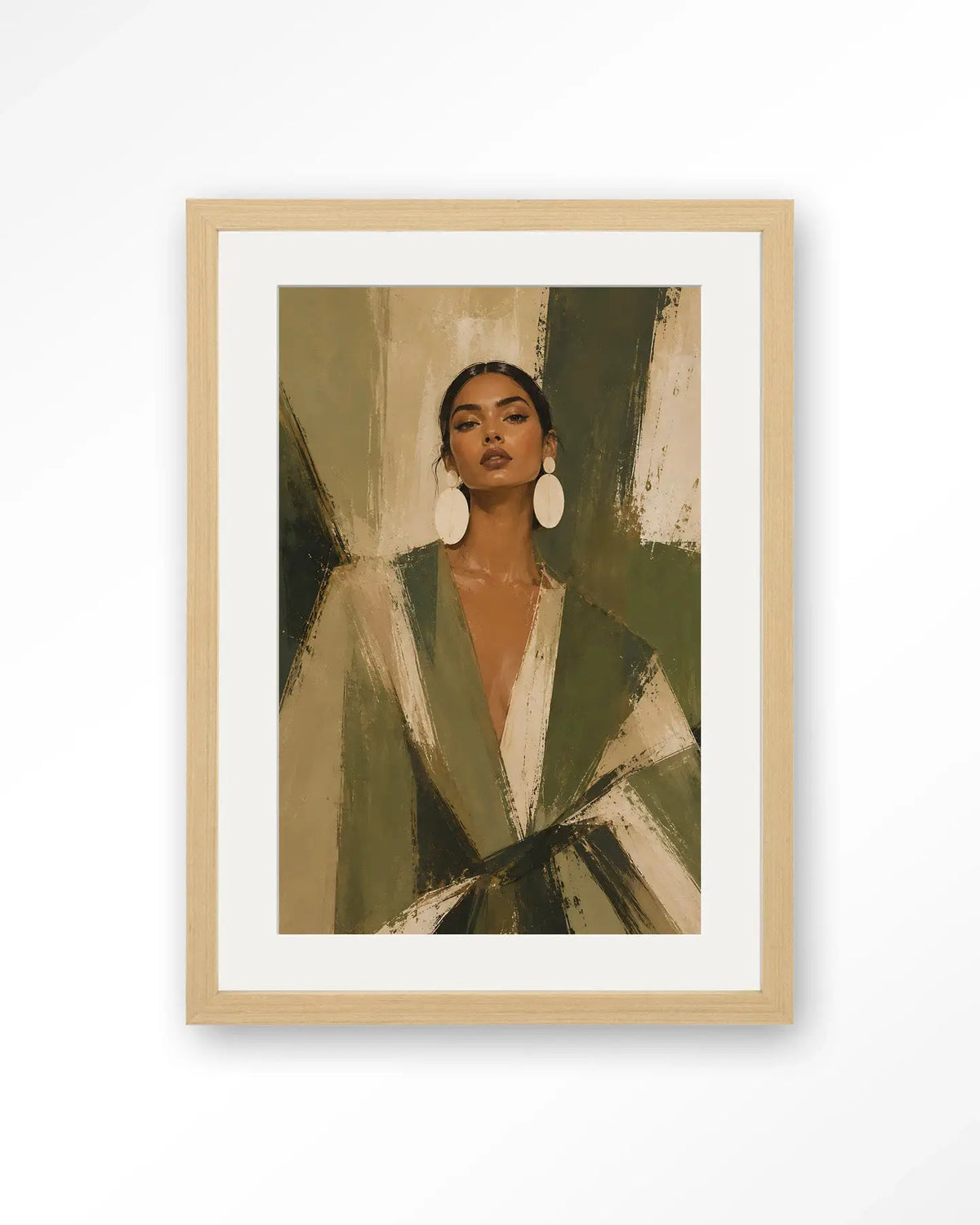 Green Stripe - Moderne Wanddecoratie | Artprint, Glass Art & Wandkleed by Urban Cotton
