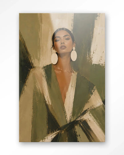 Green Stripe - Moderne Wanddecoratie | Artprint, Glass Art & Wandkleed by Urban Cotton