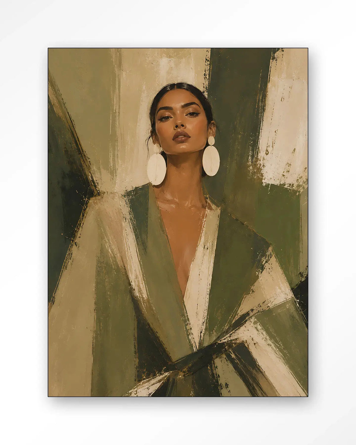 Green Stripe - Moderne Wanddecoratie | Artprint, Glass Art & Wandkleed by Urban Cotton