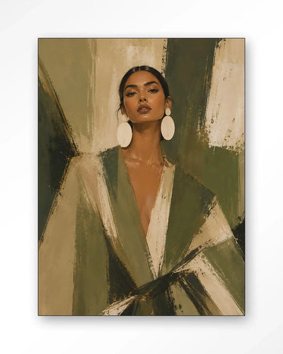 Green Stripe - Moderne Wanddecoratie | Artprint, Glass Art & Wandkleed by Urban Cotton