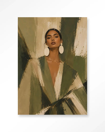 Green Stripe - Moderne Wanddecoratie | Artprint, Glass Art & Wandkleed by Urban Cotton
